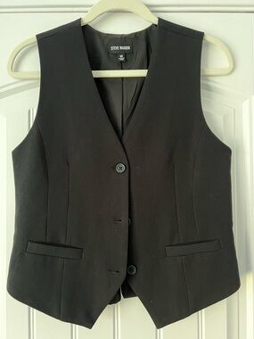 Steve Madden Women’s Black Vest Fitted Size Medium